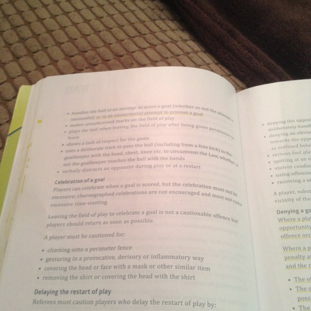 Officials are wrong to caution players for celebrating with fans