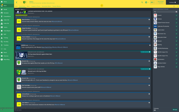 Very meta: Abigail Grandison, a virtual supporter on a virtual reality game, expresses her desire to get back to playing the very same game in which she has been placed. Very meta indeed.