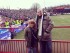 Alex Stewart and her dad Mark Steward taking in Derby County away at Acccrington Stanley for the fourth round of the FA Cup
